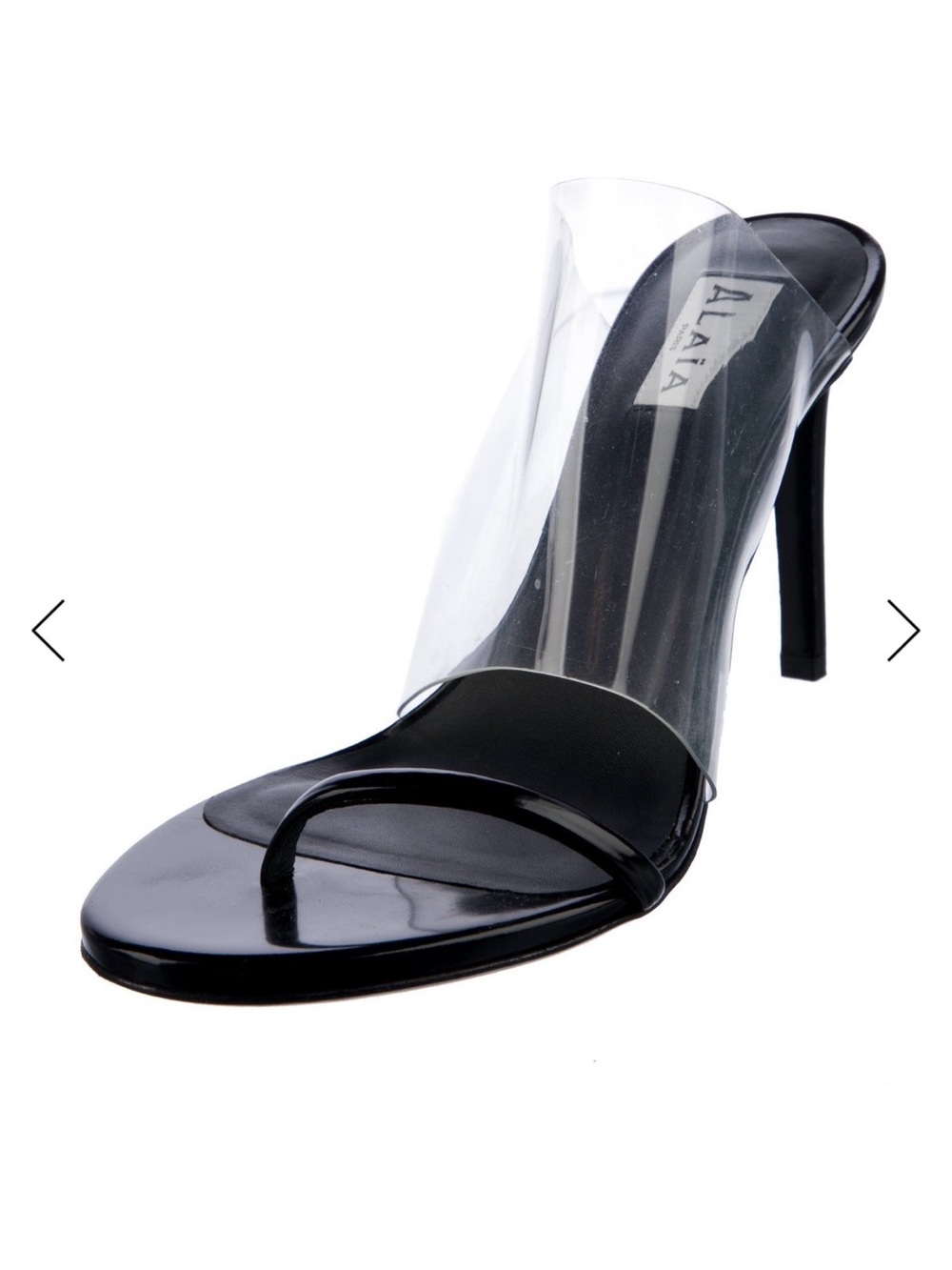 Alaia Asymmetric PU leather heels sandals , size 37 / 7